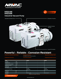 Thumbnail of document Data Sheet - NRD24M/30M - Industrial Vacuum Pumps
